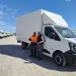 Entrega-nueva Entrega de camião de caixa fechada
